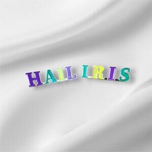 Mardi Gras Hail Iris Earrings